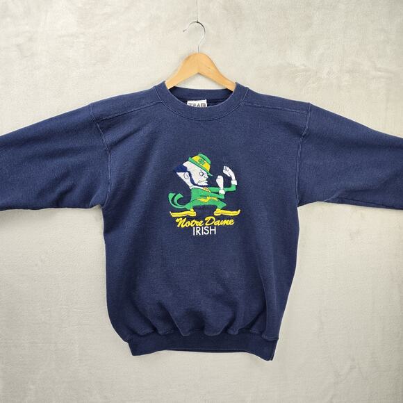 Vintage Notre Dame Sweatshirt Mens Large Fighting Irish Team Edition Apparel 90s - Picture 2 of 12